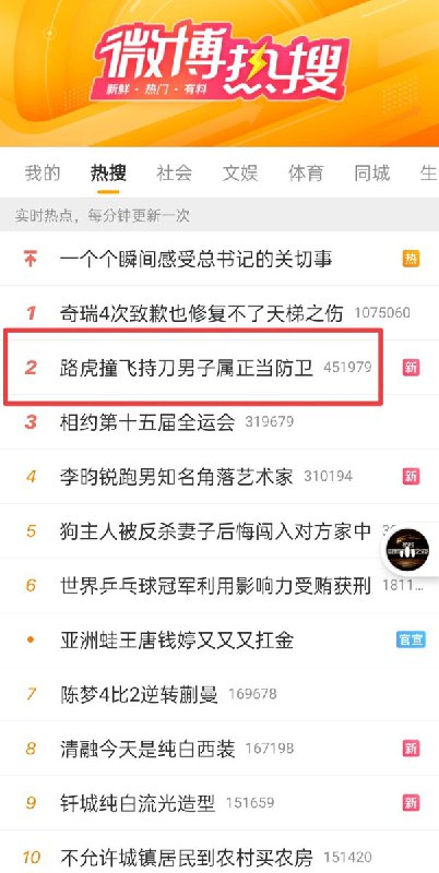 河南郑州，路虎撞飞持刀男子11月12日，河南郑州，某银行大门前，一名男子站立持刀，与现场数名民警持续对峙