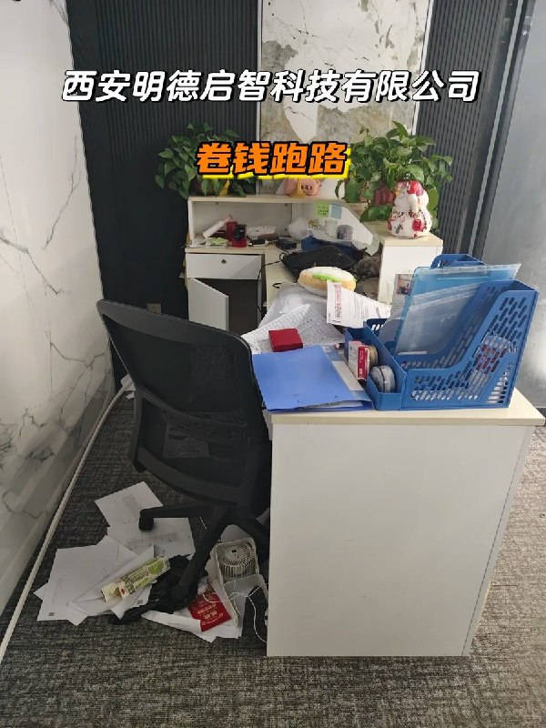 近日，陕西西安明德启智科技有限公司被员工在小红书发帖指控拖欠工资并“连夜跑路”