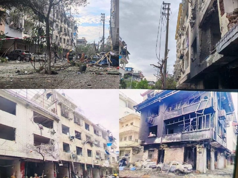 6月12日，广西兴安爆炸致死7人事件，爆炸原因成谜，事件发生后已近40小时，依旧未共布调查结果，现场被封锁，特警持枪把守，警车数十辆，只出不进，警方称已排除燃气管道等因素，当地社区发布通知，不许传图片传视频