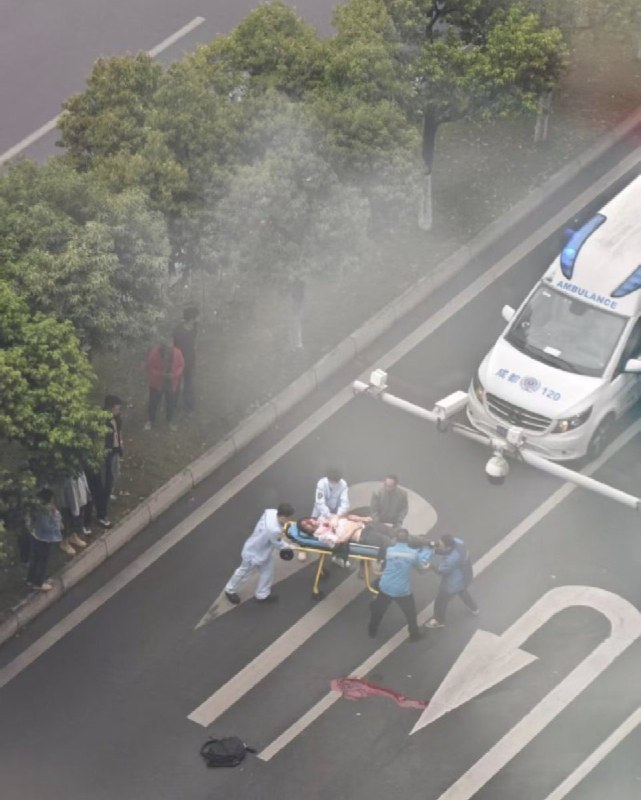 成都无差别撞人事件现场画面在一个路口就有至少6人被撞查看原文📝 引用推文:突发！慎入！5月1日下午5点，成都发生无差别撞人事件视频显示，在天府四街至银泰城方向，一辆灰色轿车突然加速冲向等待红绿灯的人群，随后在路上到处撞击行人