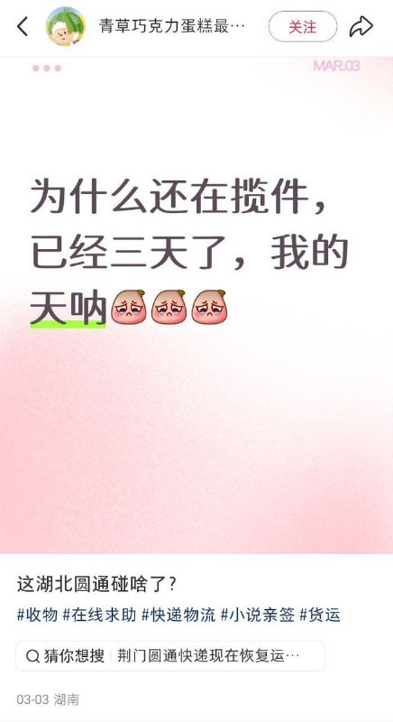 尽管“2026年全国邮政工作会议”声称要整治快递行业的“内卷式”竞争，管理快递公司恶性降价，但在全国各地，因快递公司压榨员工，大量末端的不同公司的快递员在社媒上 抱怨 派件单费持续下降、收入被压缩，导致大量快递员辞职、罢工