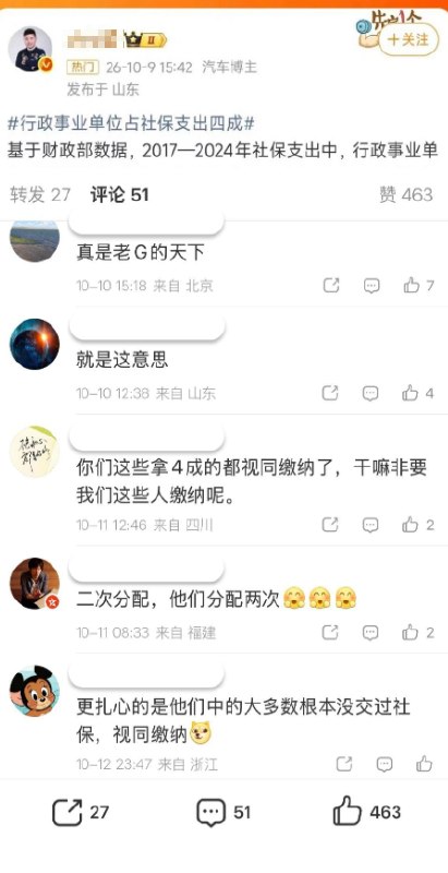 体制内吃掉近40%社保：2300万人拿1.58万亿，1.8亿人拿零头