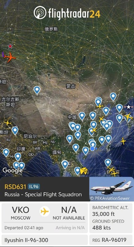 特朗普的空军一号将会直飞到北京 特朗普的访华机队里，除了改装自波音747的VC-25A空军一号，至少还有两架改装自波音757的C-32A