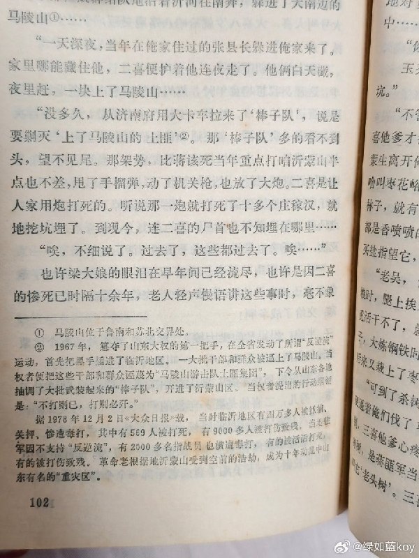 6月29日，有网友科普文革期间山东“反逆流”运动中，仅临沂一地超四万人被抓捕关押，569人被打死，9000多人受伤致残，因不支持运动，2000多名解放军指战员也遭关押毒打