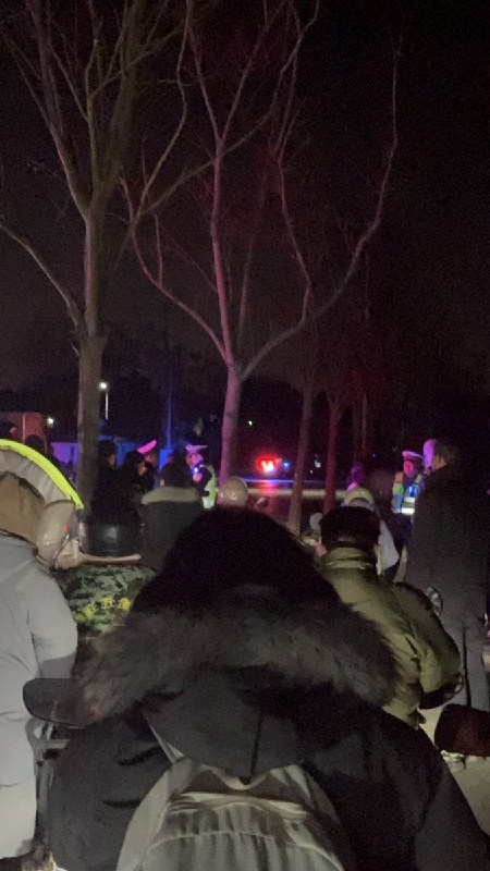 网友投稿：1月8日，景德镇市浮梁县湘湖镇，动用了全浮梁县的警察封路