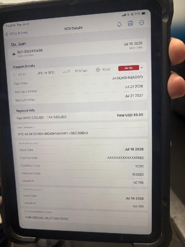 7月22日，一名中国旅客反映，通过飞猪平台购买的阿拉斯加航空纽约飞往旧金山机票，在机场被拒绝登机