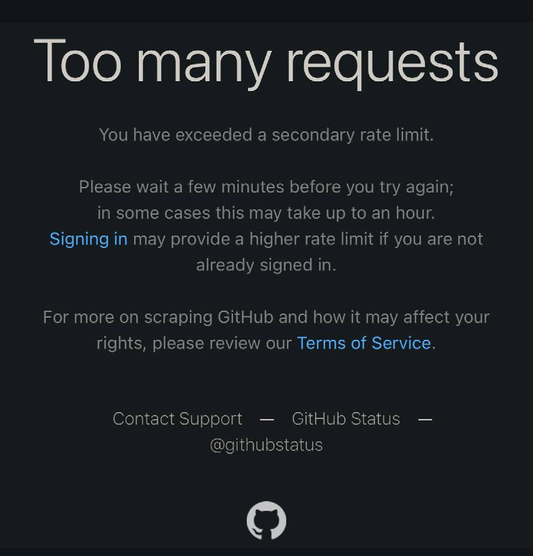 GitHub疑似对简体中文用户实施额外速率限制近日，有技术社区用户反映，代码托管平台 GitHub 在访问策略上疑似对简体中文用户实施额外的速率限制